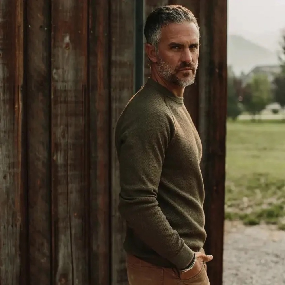 NWT Taylor Stitch Heavy Bag Waffle Crewneck